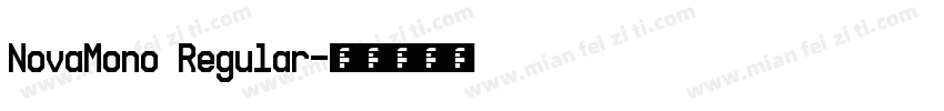 NovaMono Regular字体转换